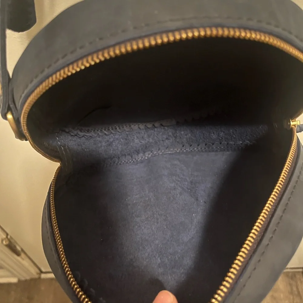 Portland Leather Deep Water Large Circle Crossbody - Picture 6 of 8